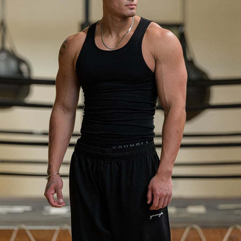 Men's Sleeveless T-shirt-POIULTD