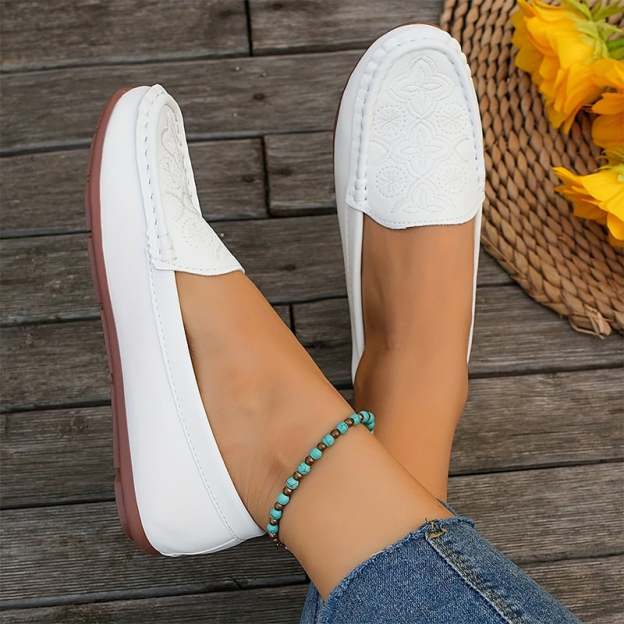 Casual Soft Sole Embroidered Women's Flat Shoes-POIULTD