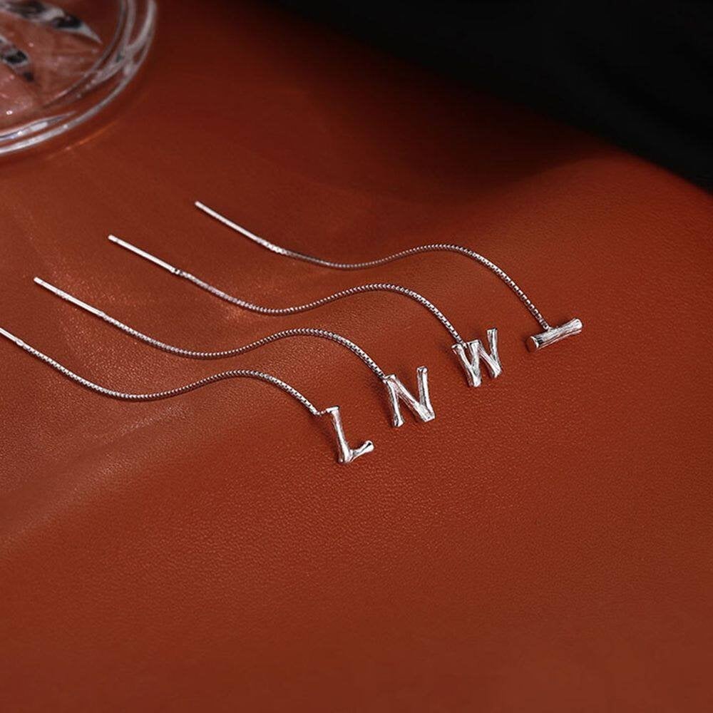 Shiny Alphabet Earrings-POIULTD