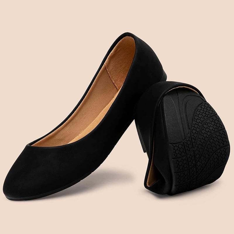 Casual Suede  Women's Flat Pumps Shoes-POIULTD