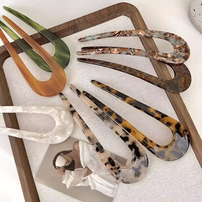 U Shape Women Hairpins Hair Clips-POIULTD