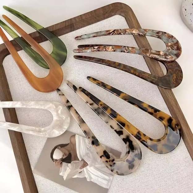 U Shape Women Hairpins Hair Clips-POIULTD