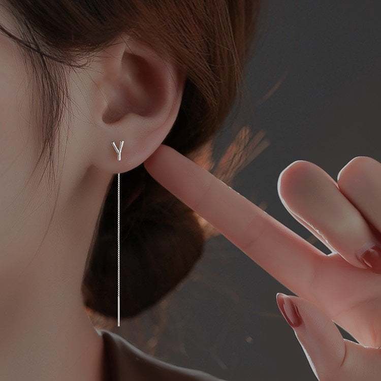 Shiny Alphabet Earrings-POIULTD