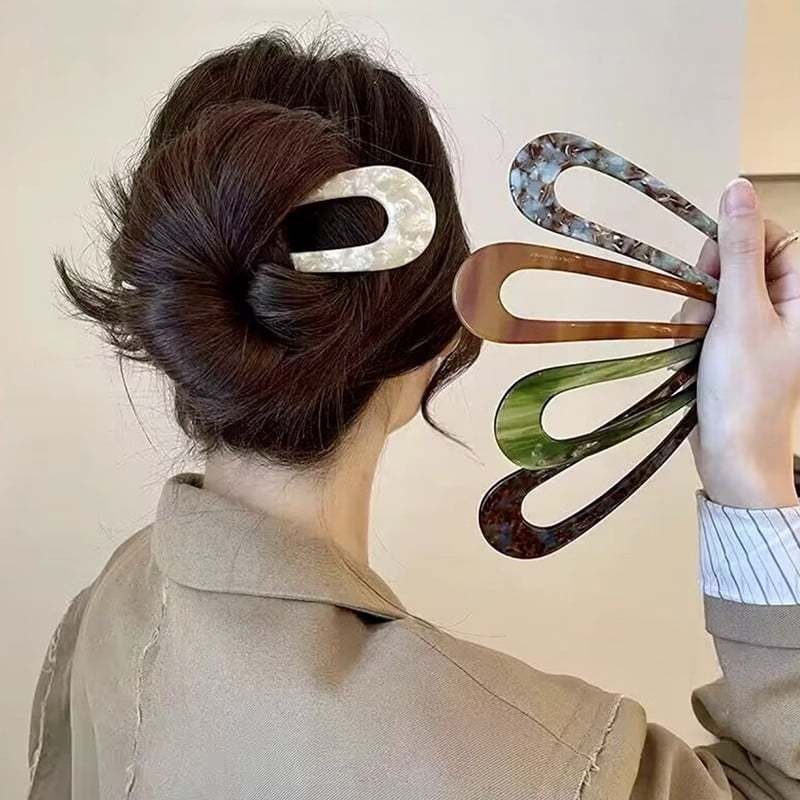 U Shape Women Hairpins Hair Clips-POIULTD