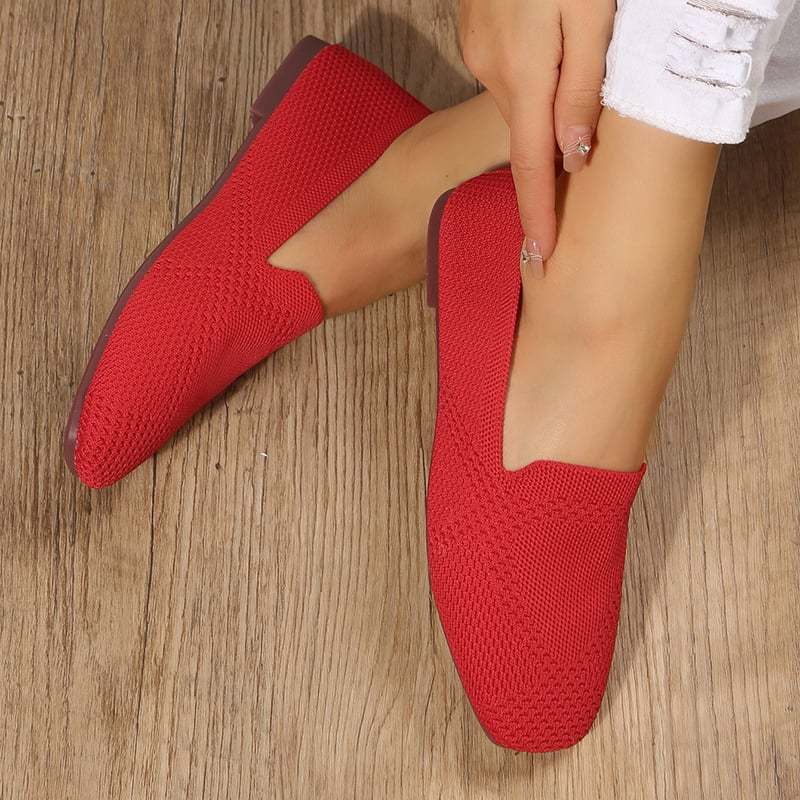 Casual Weave Women's Flat Shoes-POIULTD