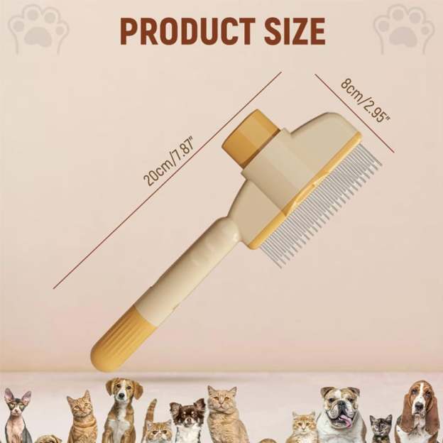 🔥Self-cleaning Pet Flea Comb Grooming Brush-POIULTD
