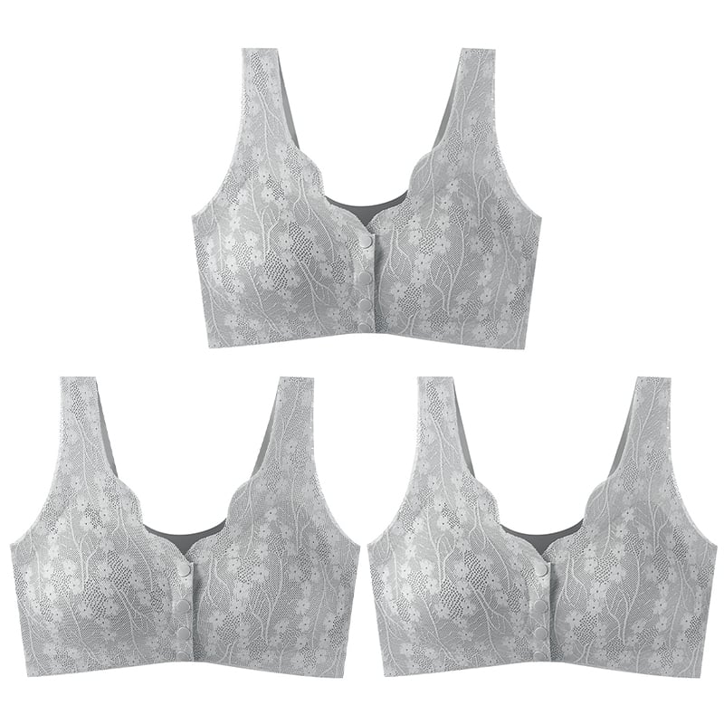 🔥Buy 1 Get 2 Free (3PCS) - Comfortable & Convenient Front Button Bra-POIULTD