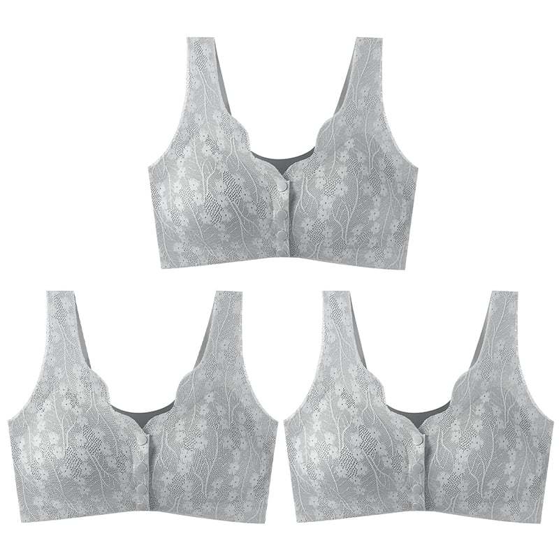 🔥Buy 1 Get 2 Free (3PCS) - Comfortable & Convenient Front Button Bra-POIULTD