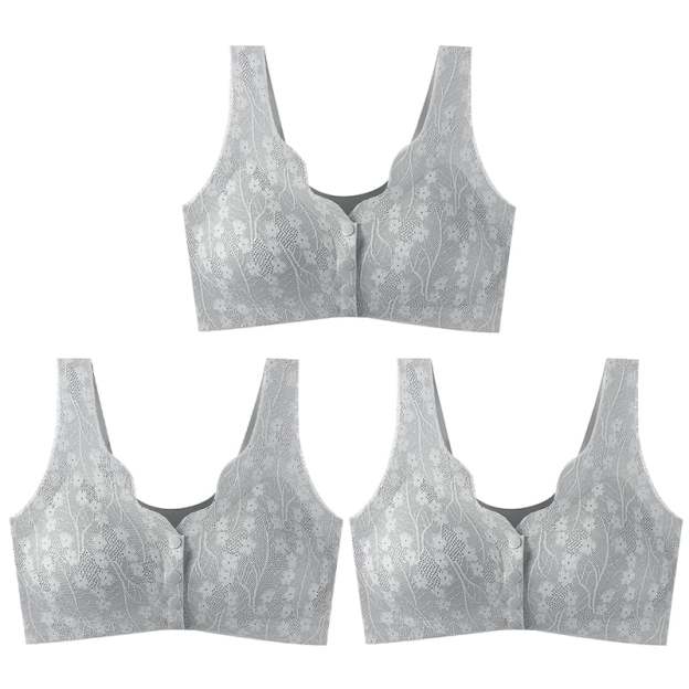 🔥Buy 1 Get 2 Free (3PCS) - Comfortable & Convenient Front Button Bra-POIULTD