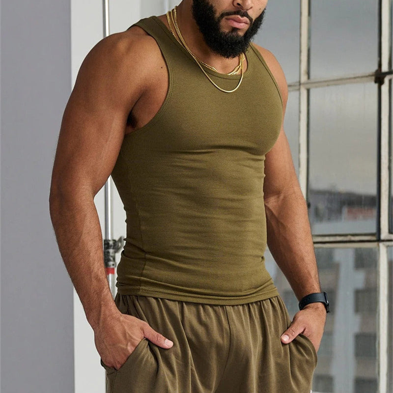Men's Sleeveless T-shirt-POIULTD