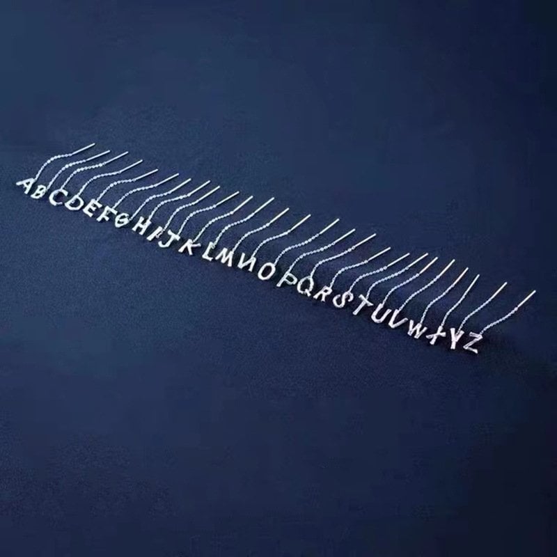 Shiny Alphabet Earrings-POIULTD