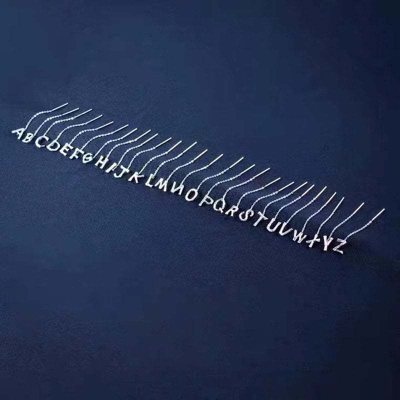 Shiny Alphabet Earrings-POIULTD