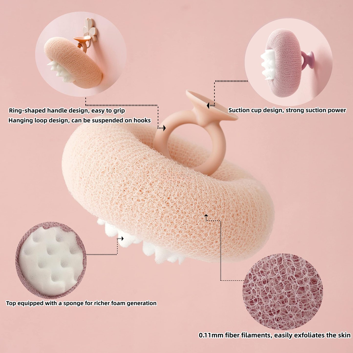 🌻🌻Super Soft Sunflower Suction Cup Bath Ball-POIULTD