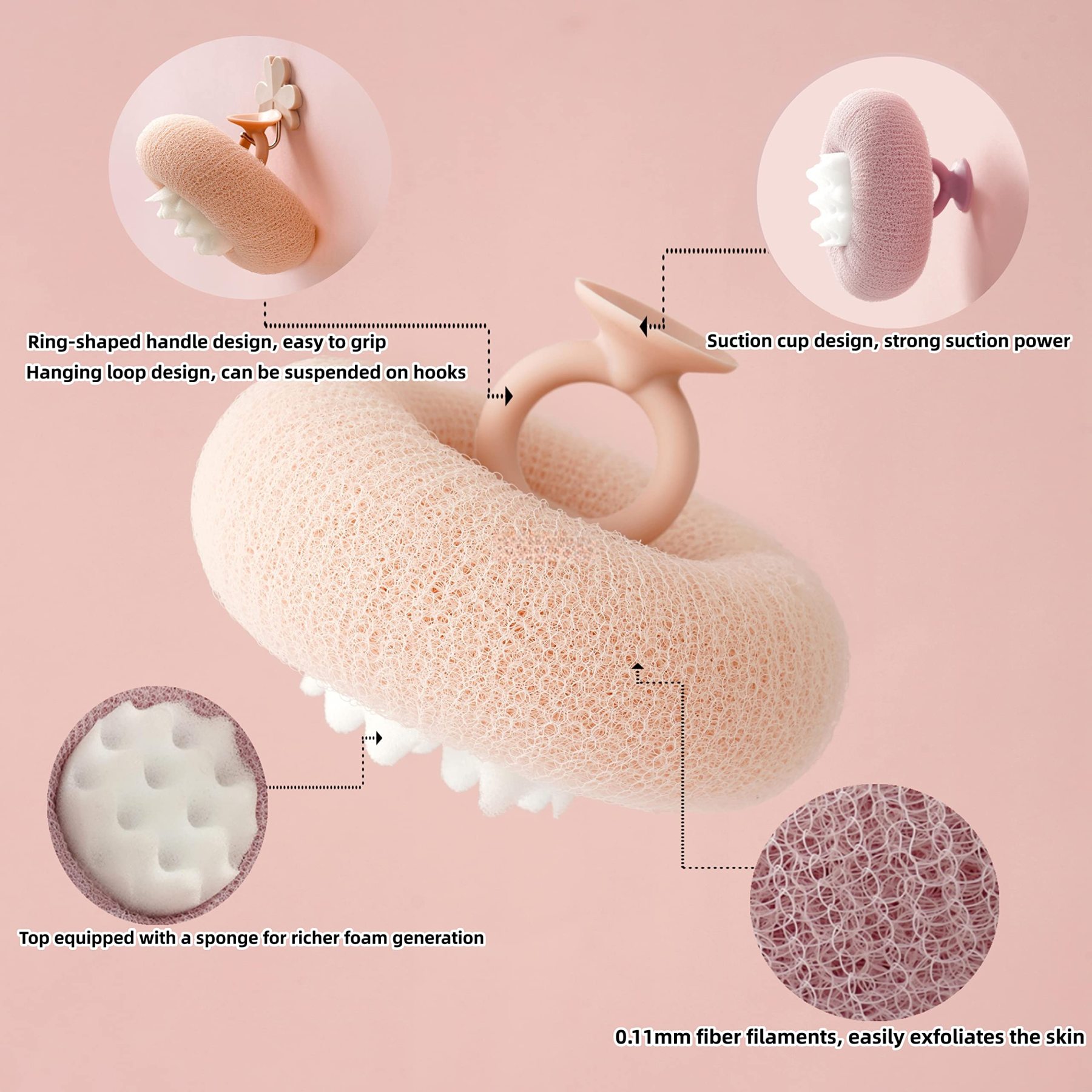 🌻🌻Super Soft Sunflower Suction Cup Bath Ball-POIULTD