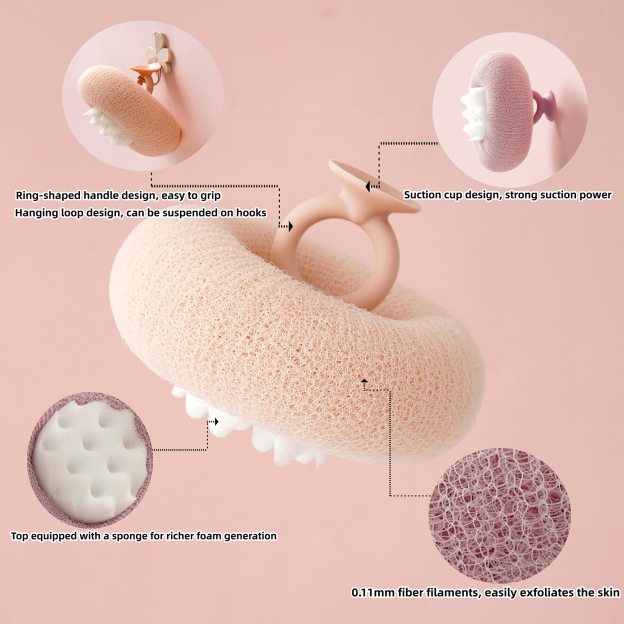 🌻🌻Super Soft Sunflower Suction Cup Bath Ball-POIULTD