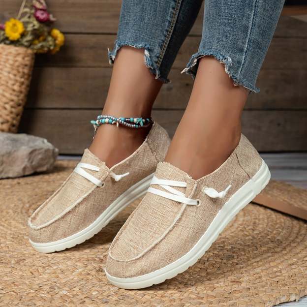 Casual Flat Women's Canvas Shoes-POIULTD