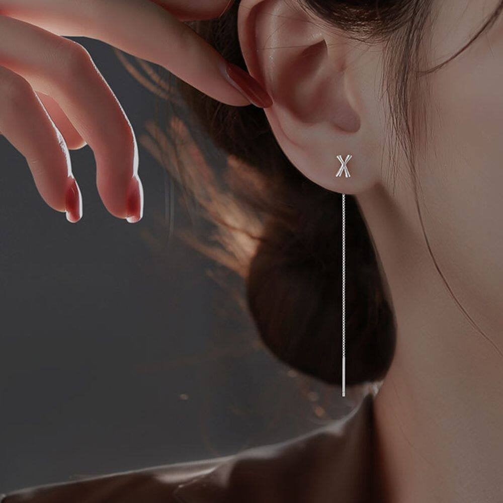 Shiny Alphabet Earrings-POIULTD