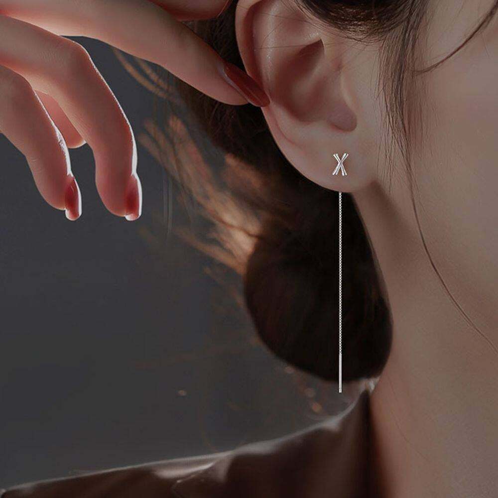 Shiny Alphabet Earrings-POIULTD