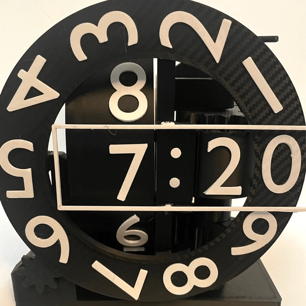 🔥Unique Modern 3D Printed Desktop Triaxial Numechron Clock⏲️-POIULTD