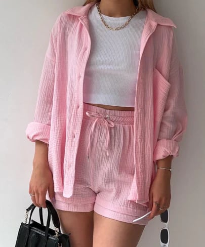 Zweiteiliger Langarmshirt-Damen-Freizeitanzug für Damen-POIULTD