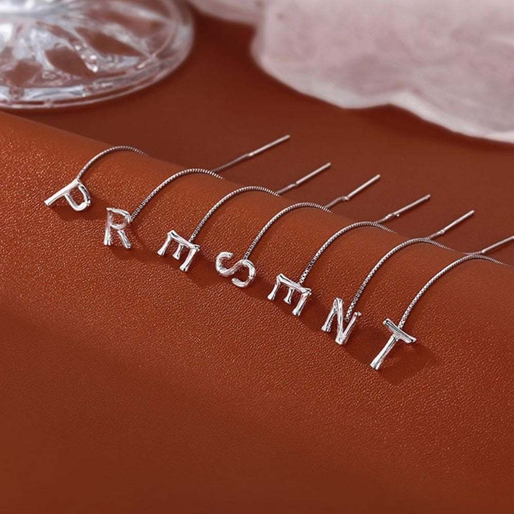 Shiny Alphabet Earrings-POIULTD