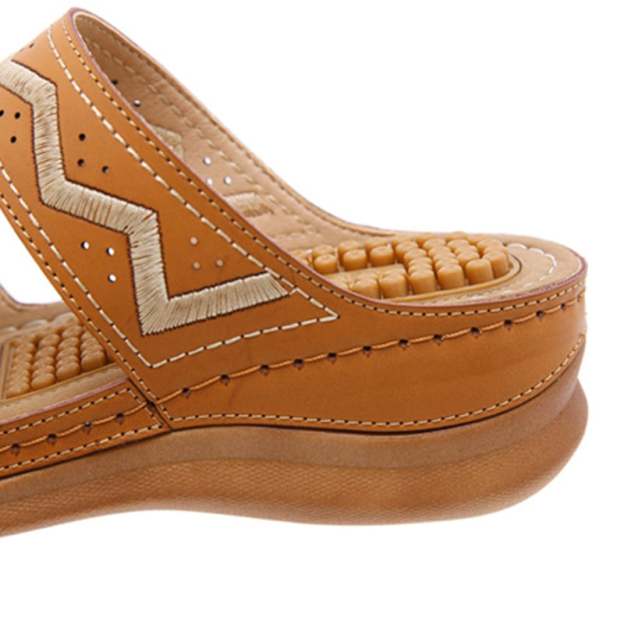 Anti Slip Sloping Heel Comfortable Hollow Out Sandals-POIULTD