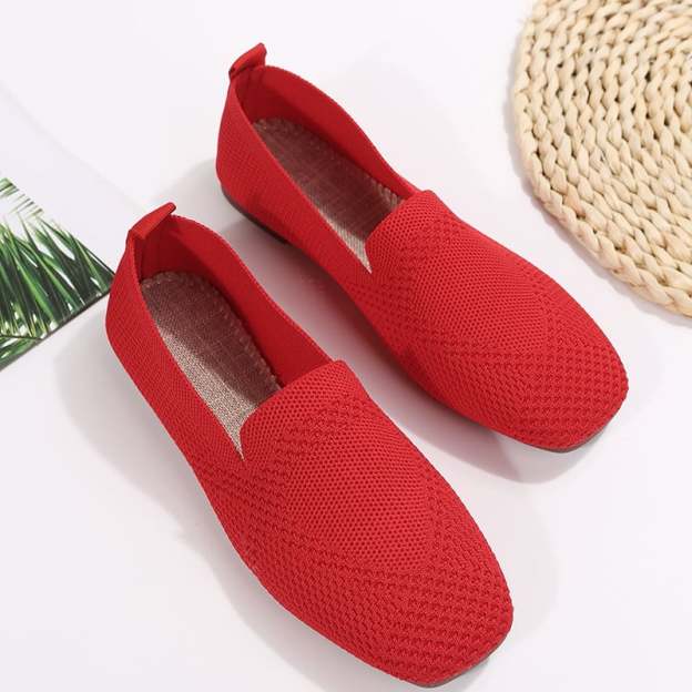 Casual Weave Women's Flat Shoes-POIULTD