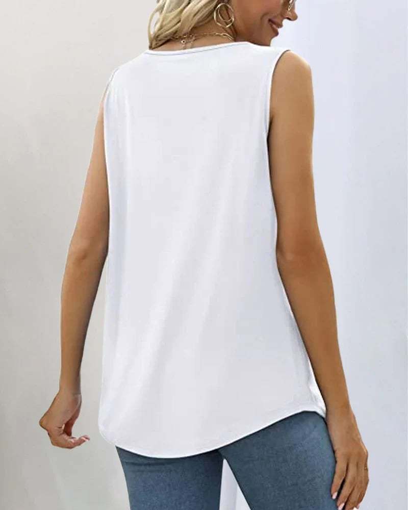 🌸Square neck sleeveless tank top-POIULTD