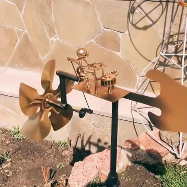 🔥Last Day 49% OFF🥁Handmade Metal Drummer Windmill🎁(Includes a 70cm bracket)-POIULTD