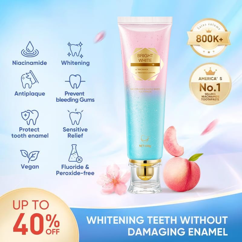 ✨ Achieve a Radiant Smile 🦷 Niacinamide Whitening Toothpaste - For Healthier, Whiter Teeth!-POIULTD