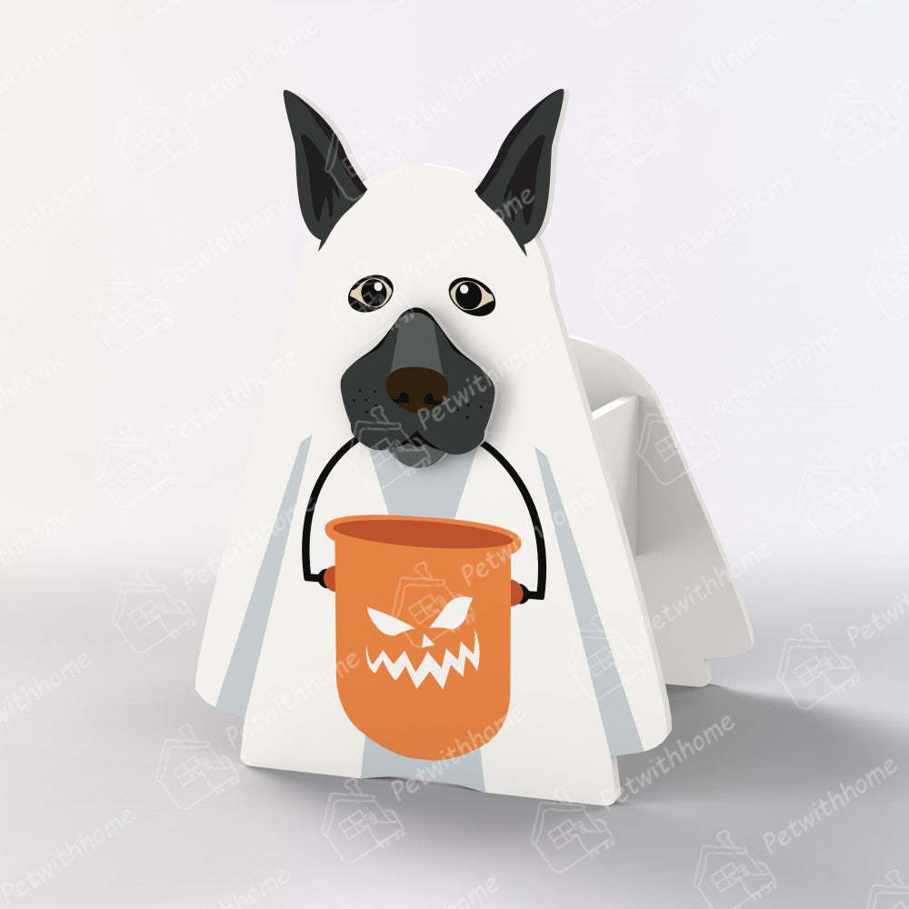 Black Ghost Dog Halloween Planter-POIULTD