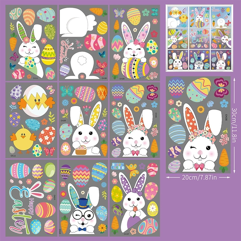 Easter Bunny Egg Wall Stickers  