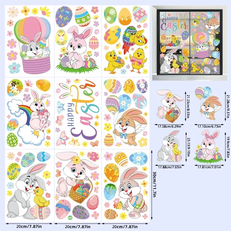 Easter Bunny Egg Wall Stickers  