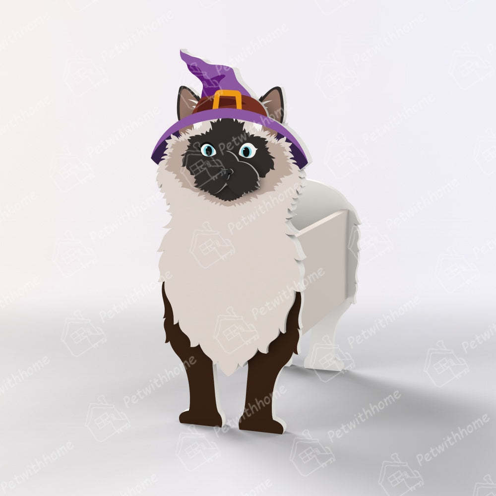 Siamese Cat Halloween Planter-POIULTD