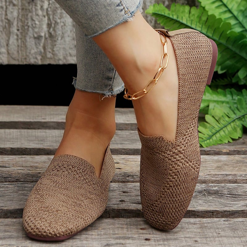 Casual Weave Women's Flat Shoes-POIULTD
