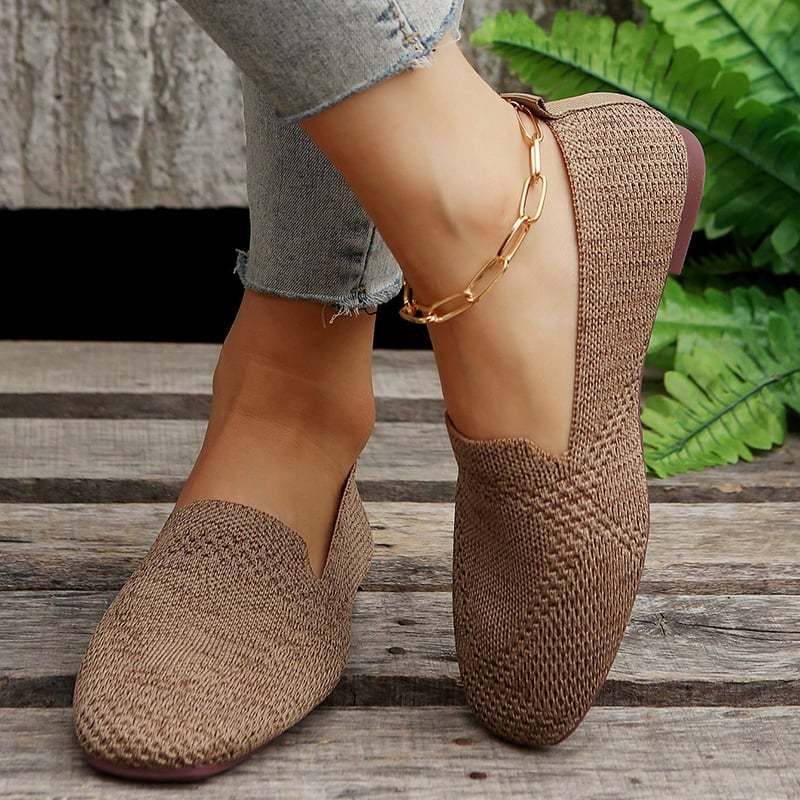 Casual Weave Women's Flat Shoes-POIULTD