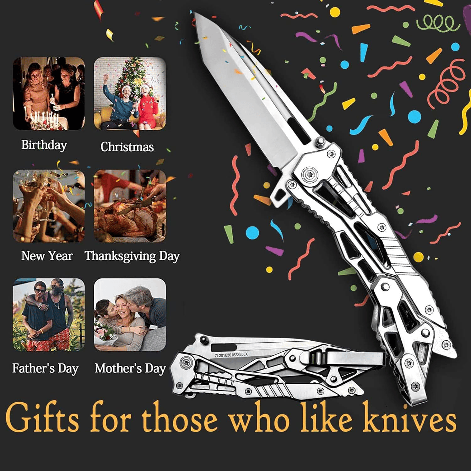 🎁NAXFUSS Mechanical Folding Knife Tactical Small Folding Knife-POIULTD