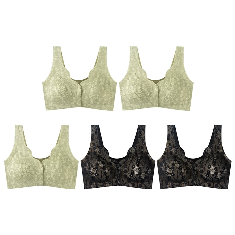 🔥Buy 1 Get 2 Free (3PCS) - Comfortable & Convenient Front Button Bra-POIULTD