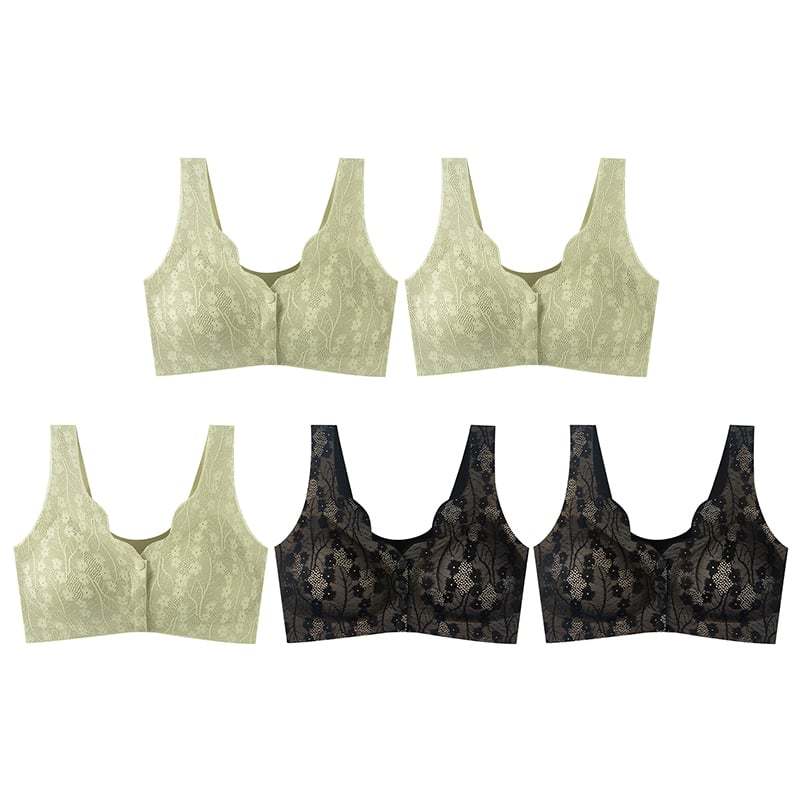 🔥Buy 1 Get 2 Free (3PCS) - Comfortable & Convenient Front Button Bra-POIULTD