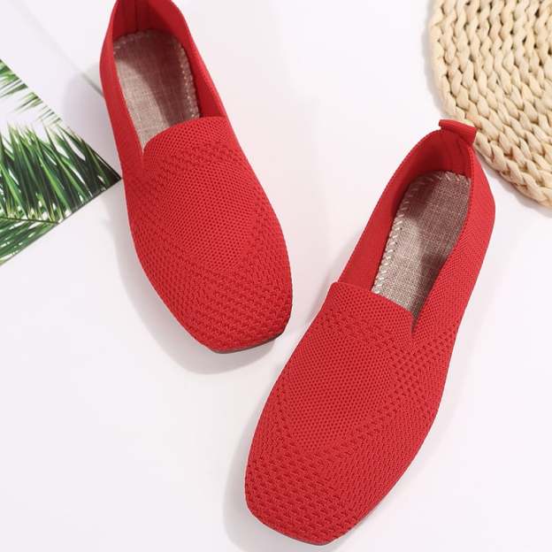 Casual Weave Women's Flat Shoes-POIULTD