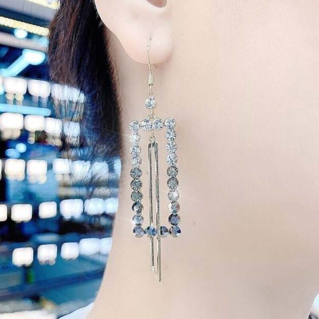 Shiny Geometric Square Earrings-POIULTD