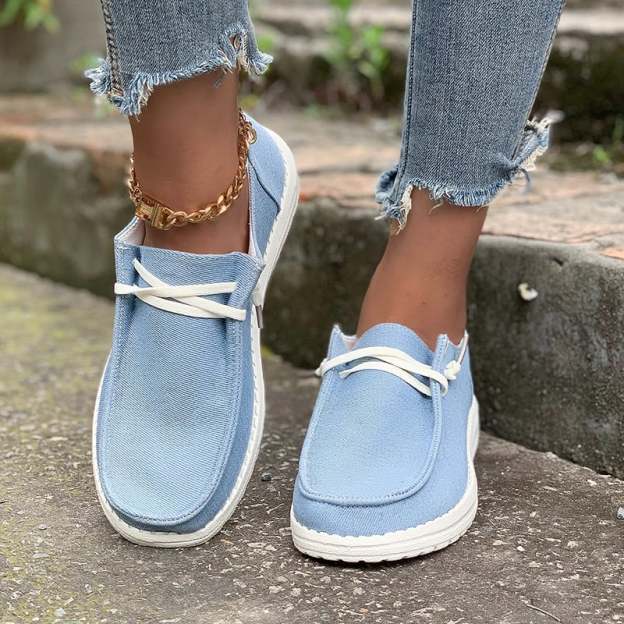 Casual Lightweight Flat Women's Canvas Shoes-POIULTD