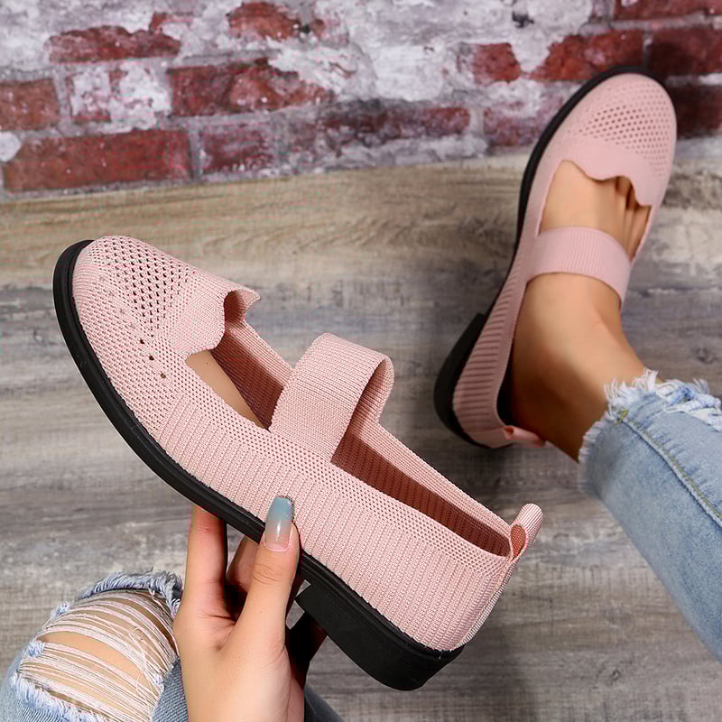 Casual Stretch Flat Women's Flyknit Shoes-POIULTD