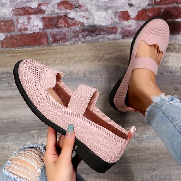 Casual Stretch Flat Women's Flyknit Shoes-POIULTD