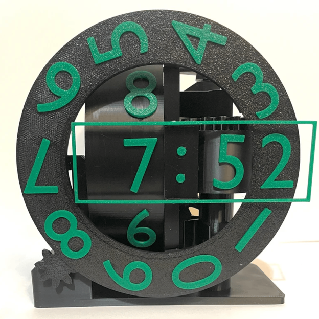 🔥Unique Modern 3D Printed Desktop Triaxial Numechron Clock⏲️-POIULTD