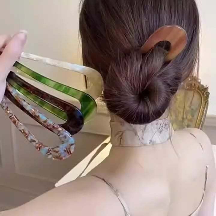 U Shape Women Hairpins Hair Clips-POIULTD