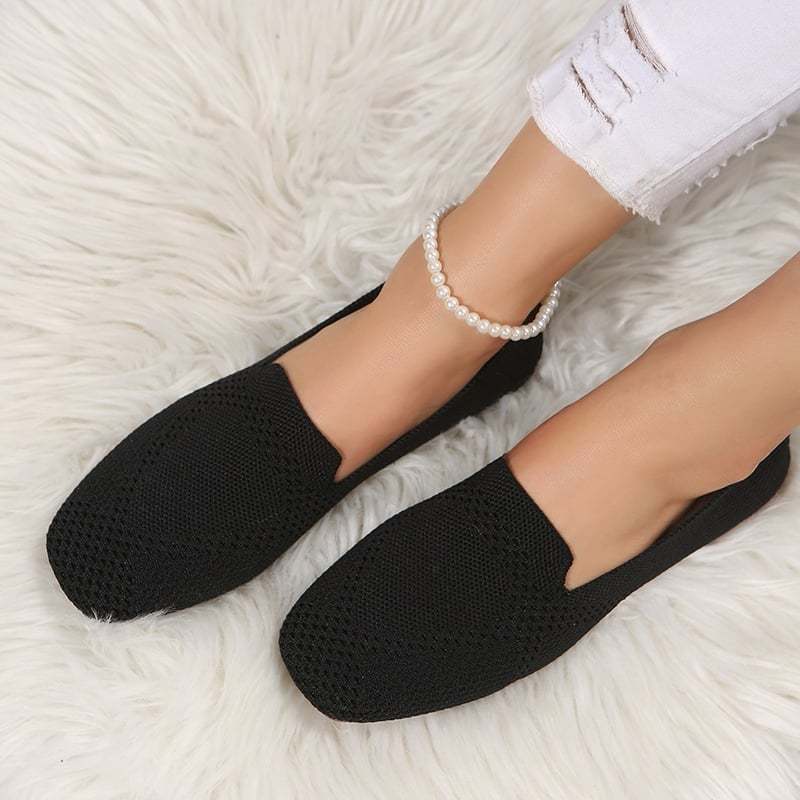 Casual Weave Women's Flat Shoes-POIULTD