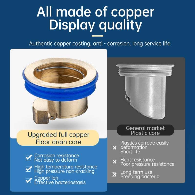 Downspout Universal Brass Floor Drain Core Anti-Odor Deodorizer-POIULTD