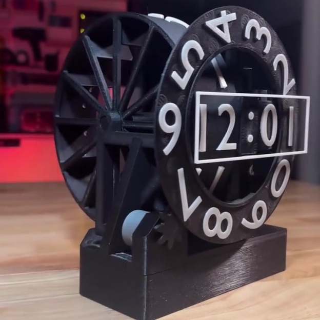 🔥Unique Modern 3D Printed Desktop Triaxial Numechron Clock⏲️-POIULTD