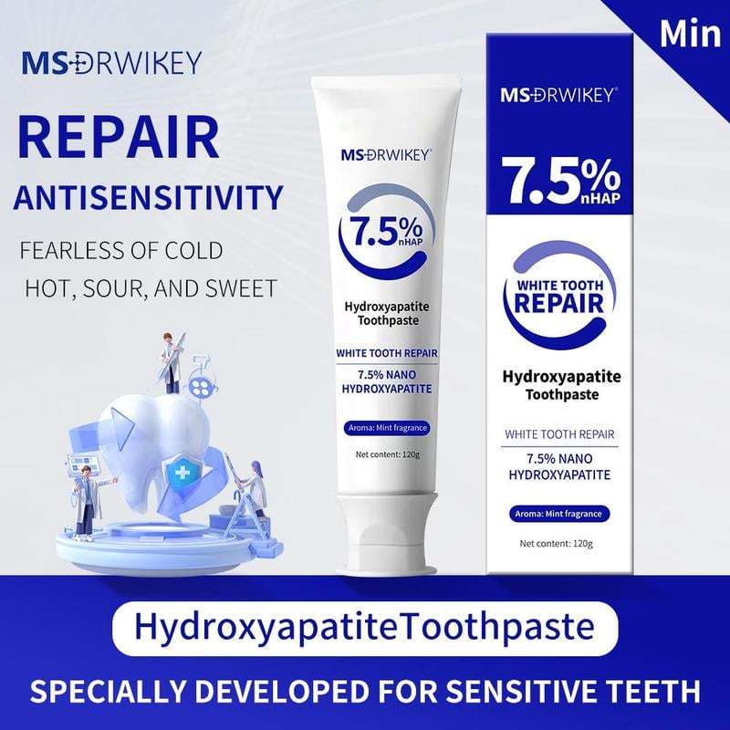 🔥Last Day Promotion 70% OFF🔥Nano Hydroxyapatite Fluoride-Free Enamel Repairing Breath Freshening Toothpaste-POIULTD